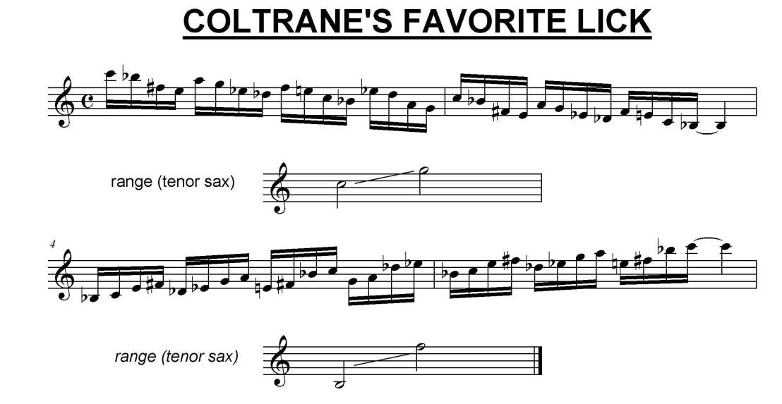 COLTRANE LICK COLTRANE LICK