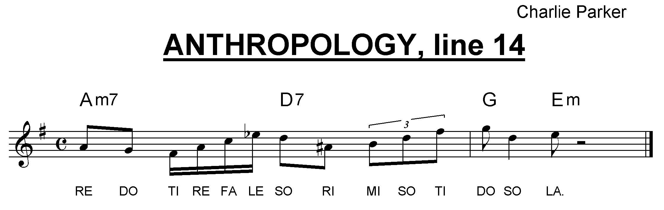 ANTHROPOLOGY by CHARLIE PARKER (BIRD) line 14