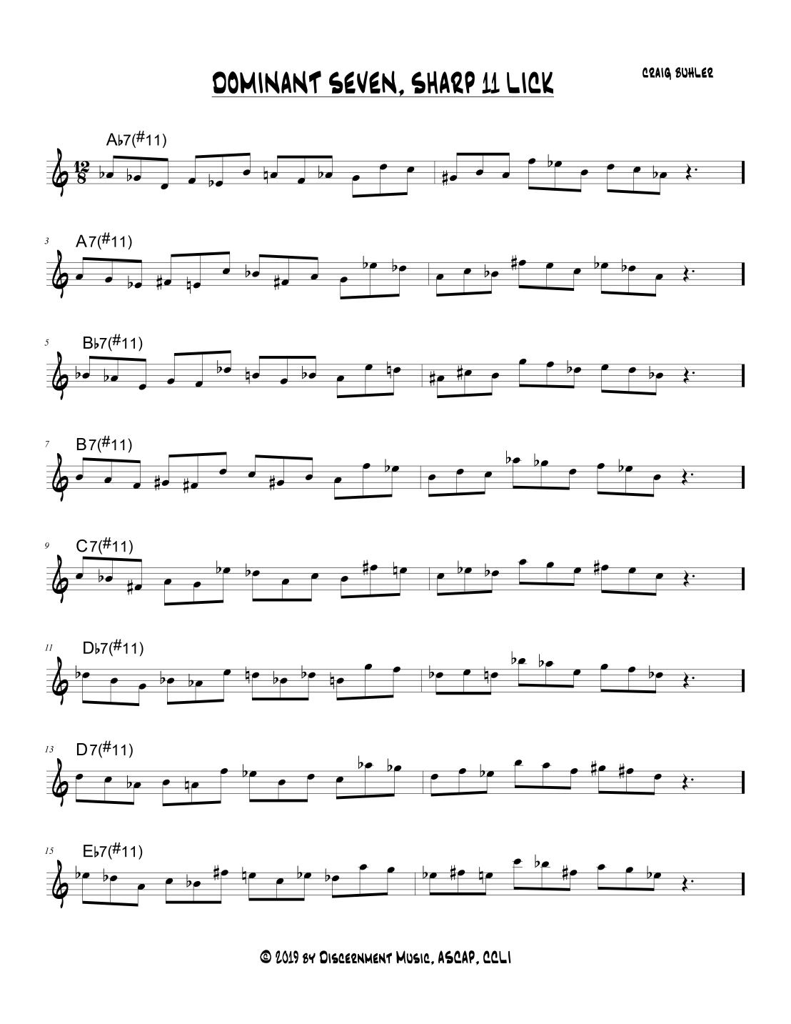 2 3 2019 DOMINANT 7 SHARP 11 all keys